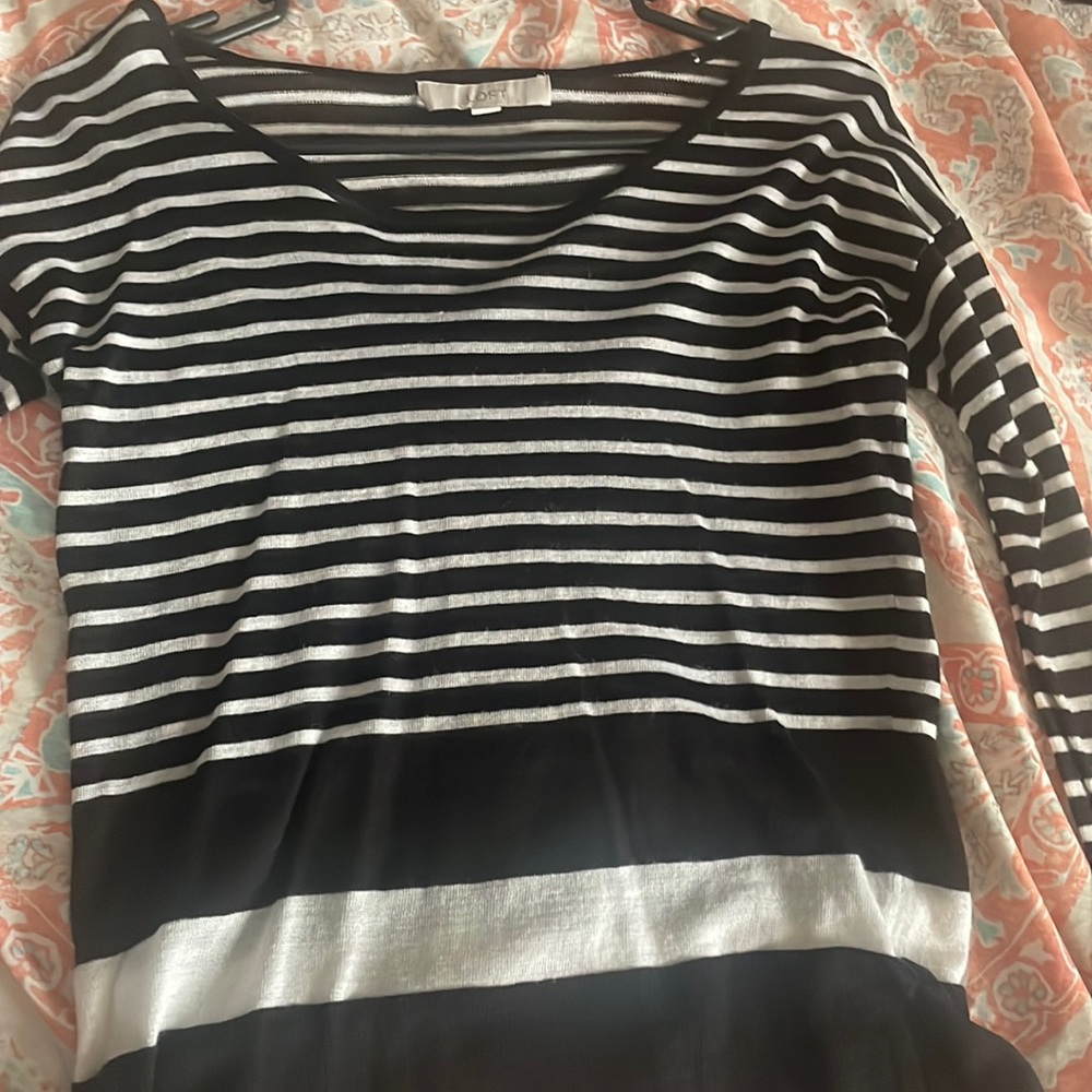Black and white loft sweater
